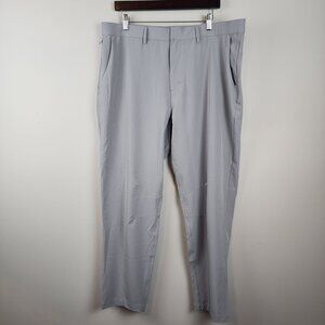 Fabletics Men Gray Lightweight Flex Straight Leg Tech Pants Size XL performance